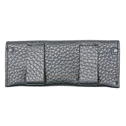 Wunschleder Leren  Riemetui Zwart