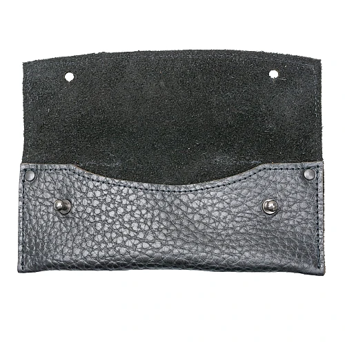 Wunschleder Leren  Riemetui Zwart