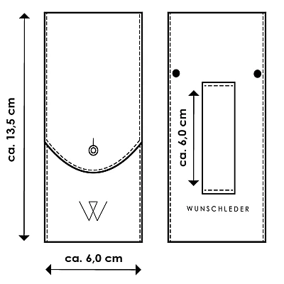 Wunschleder Leren Riemetui Cognac