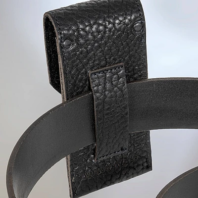 Wunschleder Leren Riemetui Zwart