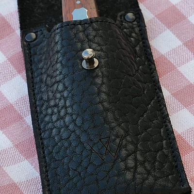 Wunschleder Leren Riemetui Zwart