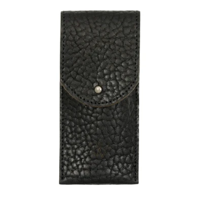 Wunschleder Leren Riemetui Zwart