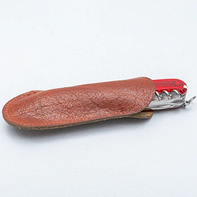 Wunschleder Leren Zakmesetui Cognac