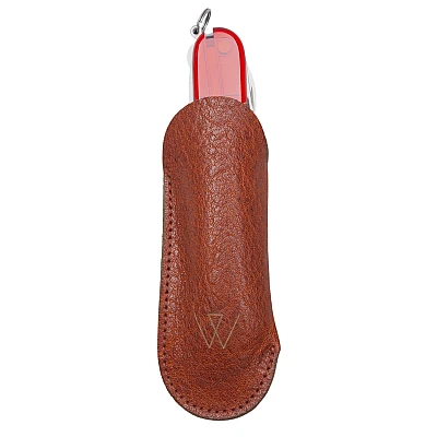 Wunschleder Leren Zakmesetui Cognac