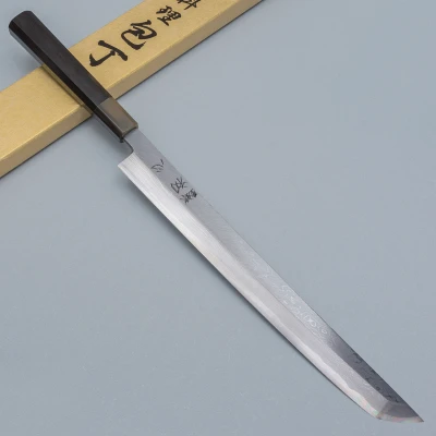 Yamawaki Hamono Aogami Damast Ebony Sakimaru Takohiki 33 cm