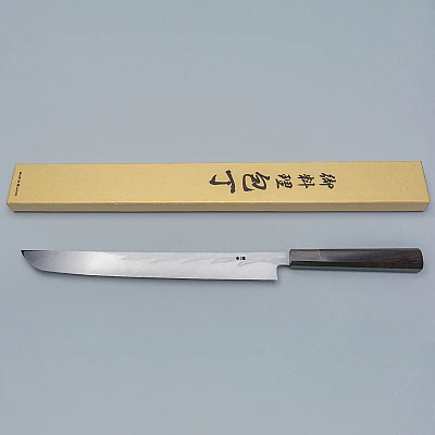 Yamawaki Hamono Aogami Damast Ebony Sakimaru Takohiki 33 cm