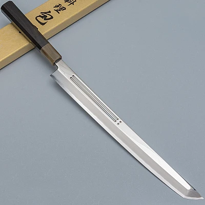 Yamawaki Hamono Ginsan Ebony Sakimaru Takohiki 33 cm