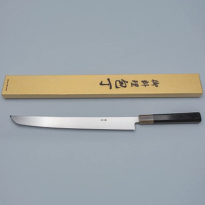 Yamawaki Hamono Ginsan Ebony Sakimaru Takohiki 33 cm