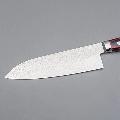 Yoshimi Kato VG10 Polished Damast Santoku 17.5 cm
