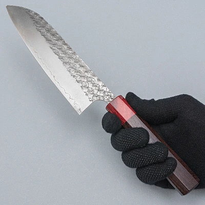 Yoshimi Kato SG2 Minamo Rosewood Santoku 17 cm