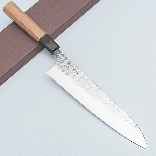 Yoshimi Kato SG2 Minamo Walnut Gyuto 21 cm