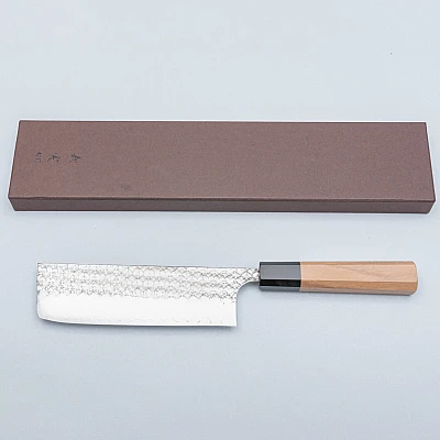 Yoshimi Kato SG2 Minamo Walnut Nakiri 16,5 cm