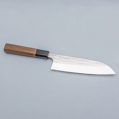 Yoshimi Kato SG2 Minamo Walnut Santoku 17 cm