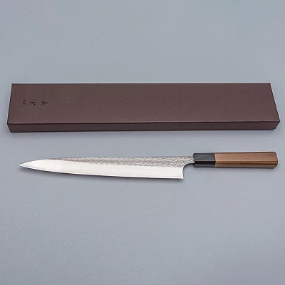 Yoshimi Kato SG2 Minamo Walnut Sujihiki 27 cm