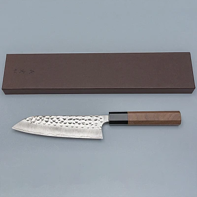 Yoshimi Kato SG2 Tsuchime Santoku 17 cm