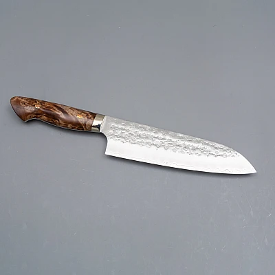 Yoshimi Kato SG2 Tsuchime Premium Santoku 17 cm