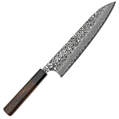 Yoshimi Kato SG2 Damask Wenge Chef's Knife 21 cm