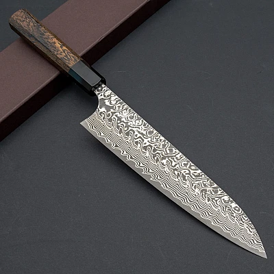 Yoshimi Kato SG2 Damask Wenge Chef's Knife 21 cm
