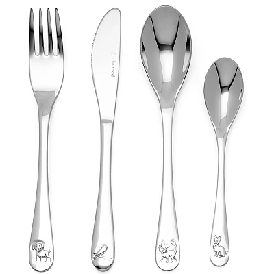 Zilverstad Kinderbestek Huisdieren