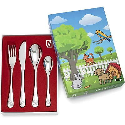 Zilverstad Kinderbestek Huisdieren