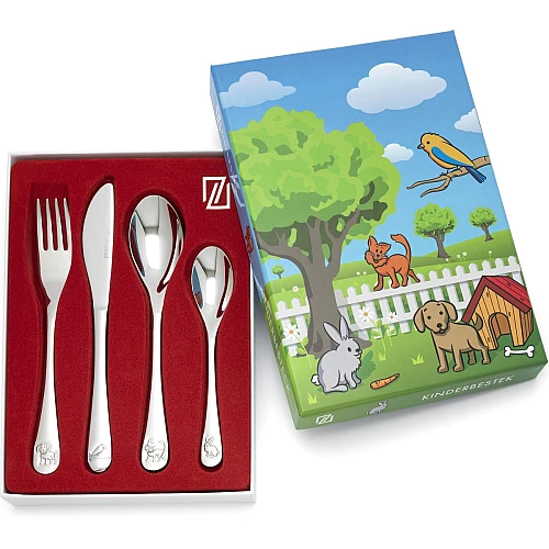 zilverstad kinderbestek huisdieren