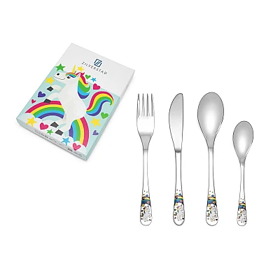 Zilverstad Kinderbestek Unicorn 
