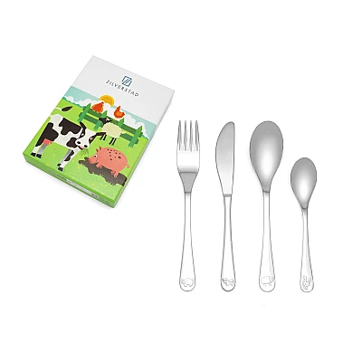 Zilverstad Kinderbestek Boerderijdieren