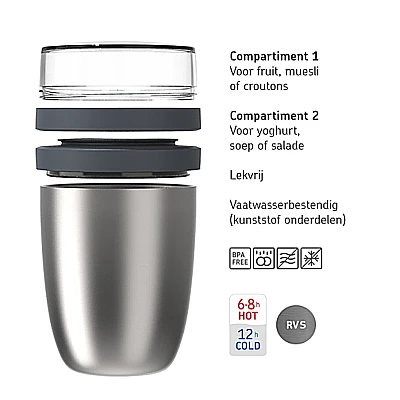 Mepal Insulated Lunchpot Ellipse Nordic Pink