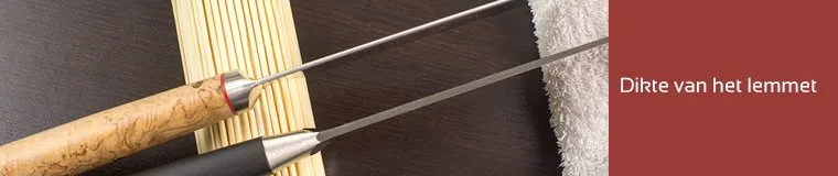 Verschil tussen dikte van Japans en Duits mes