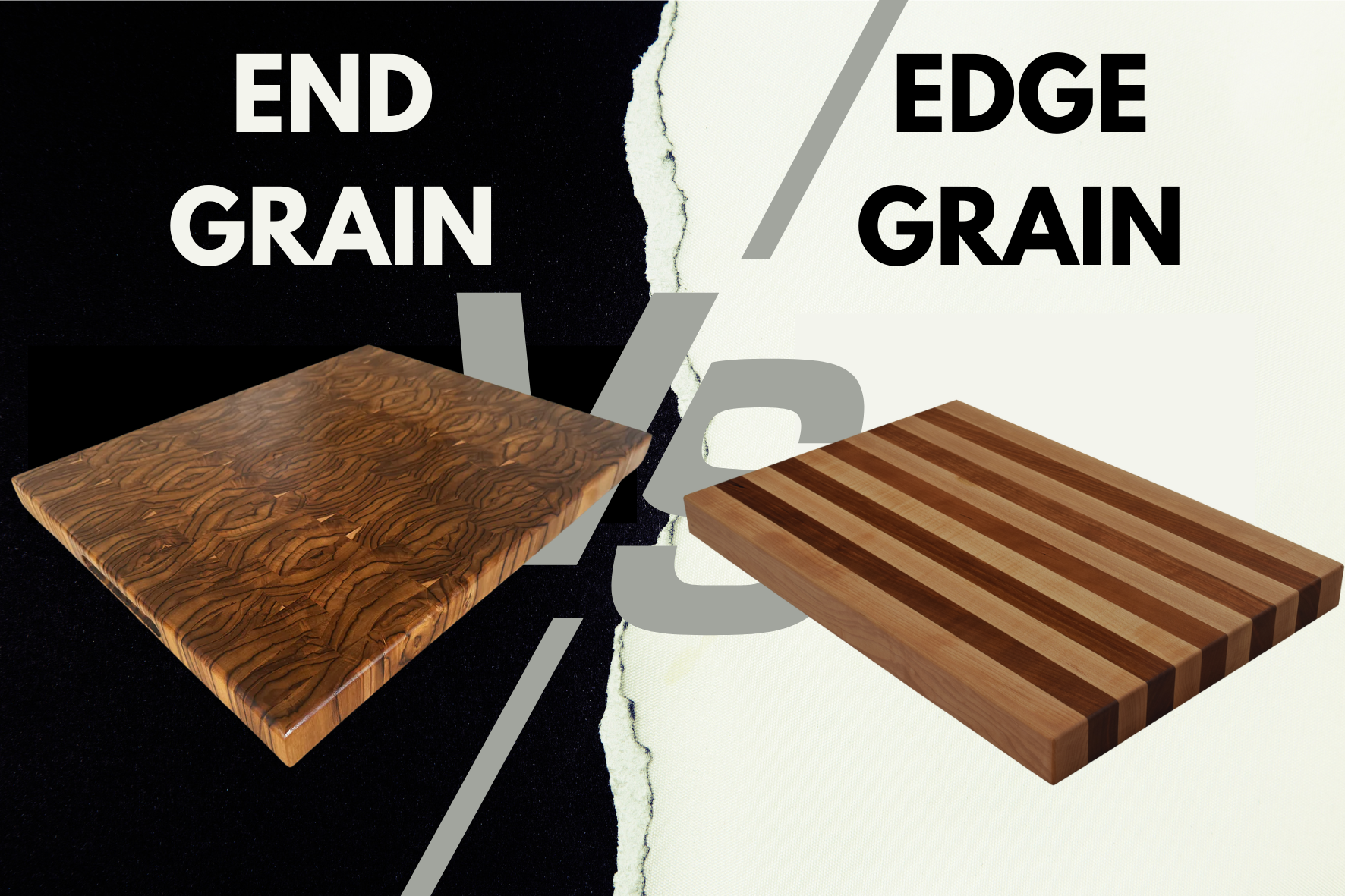 End grain versus edge grain