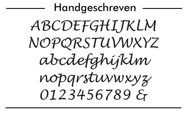 voorbeeld van Lucida Handwriting font