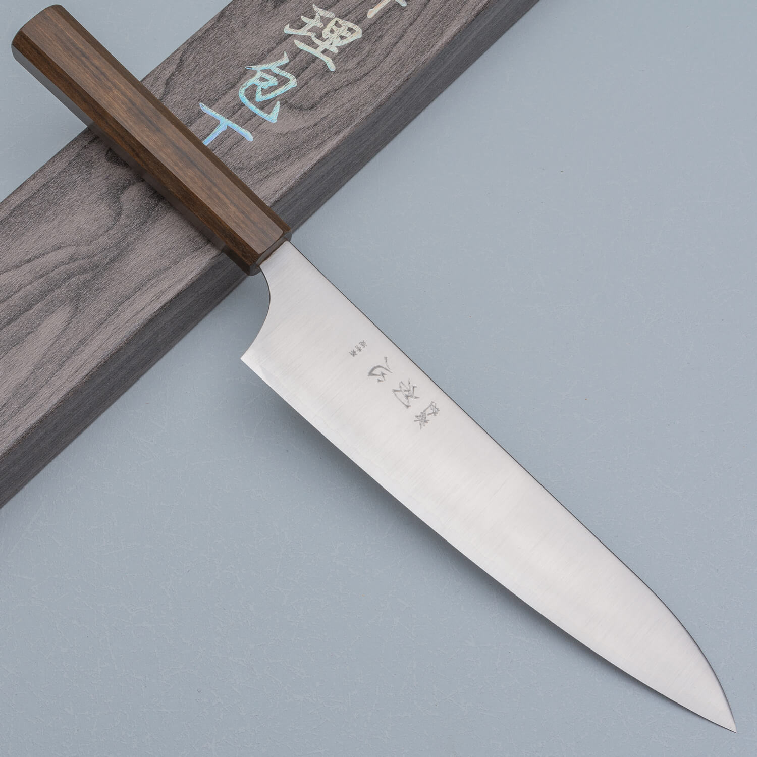 DoMeGe　koi-hotaru fusion Tetsujin Blue #2 Metal Flow Kiritsuke Gyuto 210mm Taihei